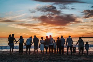 famille  a la plage